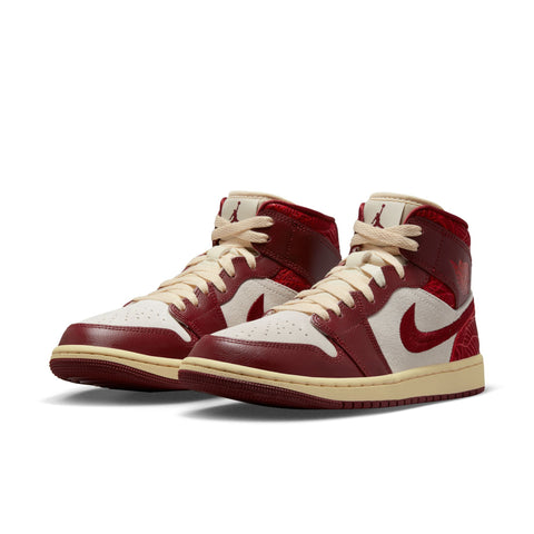 NIKE | AIR JORDAN 1 MID SE - Sneakers alta - bianco/rosso