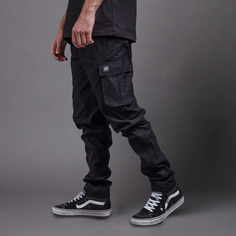 DOLLY NOIRE | COTTON RIPSTOP LACED EASY CARGO PANTS - Pantalone nero