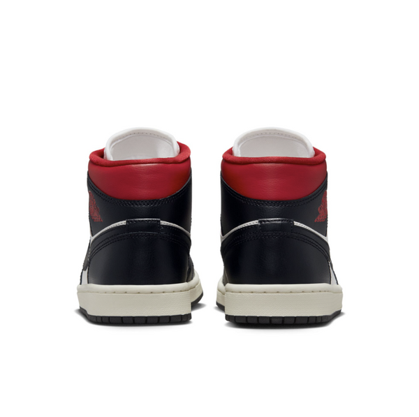 NIKE AIR JORDAN 1 Mid - Sneakers alta - bianco/nero/rosso